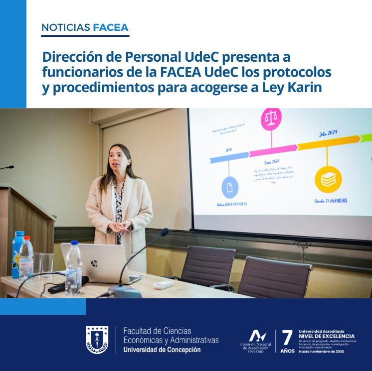 Dirección de Personal UdeC presenta a funcionarios de la FACEA UdeC los protocolos y procedimientos para acogerse a Ley Karin